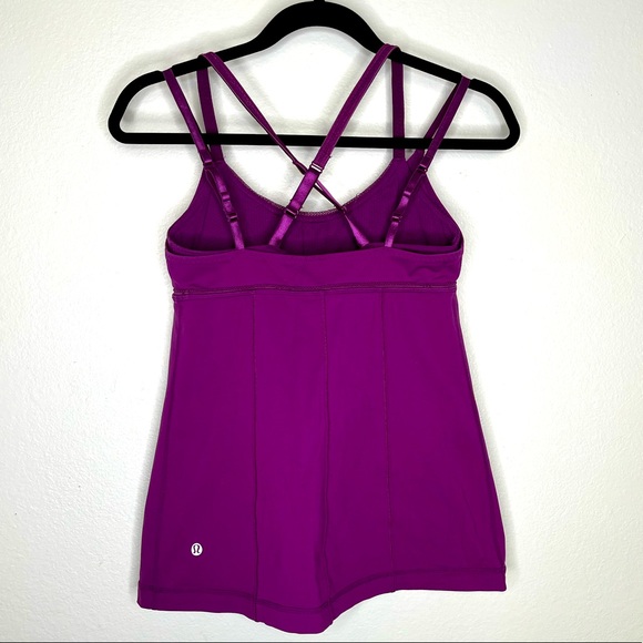 Lululemon Purple cross back Tank top - Picture 1 of 8
